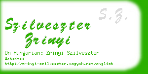 szilveszter zrinyi business card